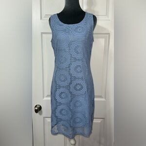 VTG Chic Sleeveless Lace Midi Dress in Blue USA